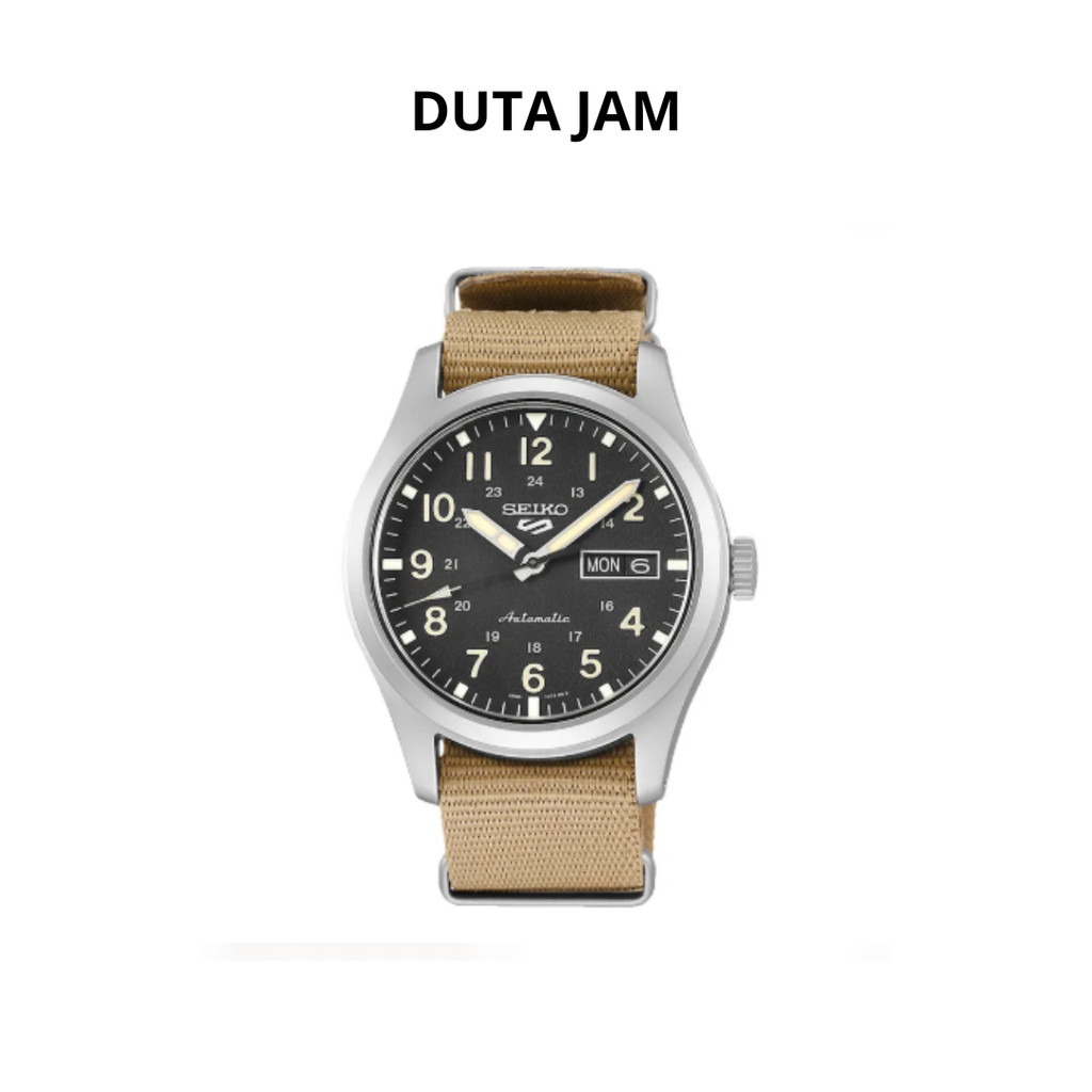JAM TANGAN PRIA SEIKO 5 SPORT SRPG35K1 AUTOMATIC ANALOG KHAKI NYLON STRAP