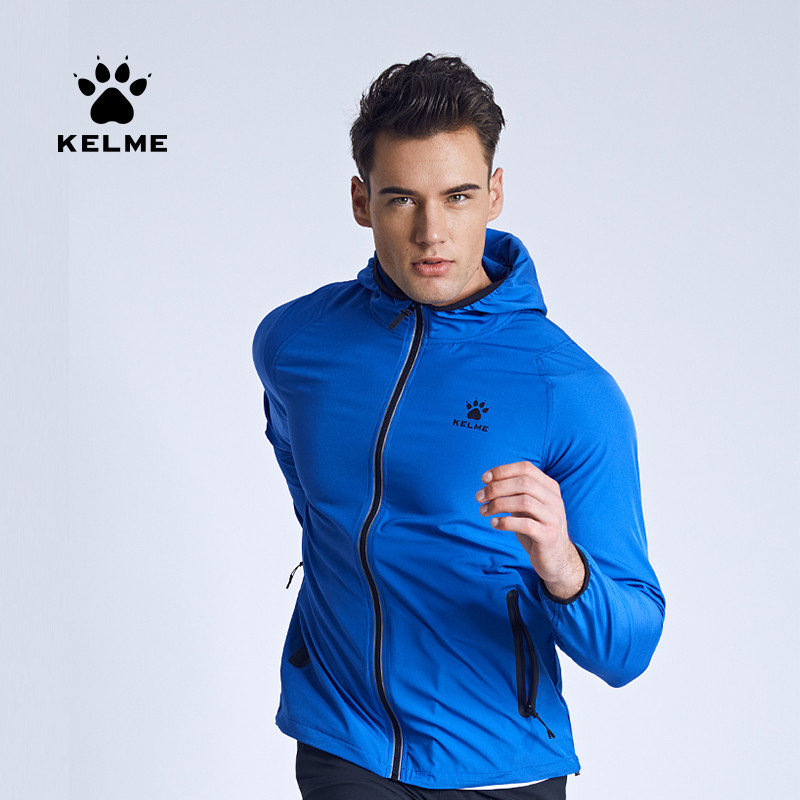 KELME Men's Sportswear Exercise Coat Windproof Jacket  Joggers Football Running Training Zipper Jack