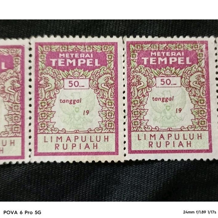 MATERAI KUNO 50 RUPIAH ORIGINAL