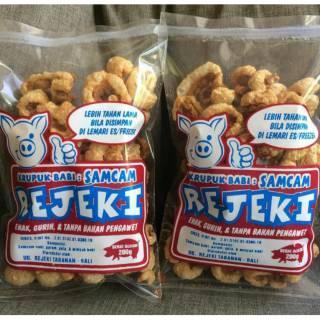 kerupuk samcan babi rejeki kerupuk rejeki kerupuk samcan rejeki bali - 70g