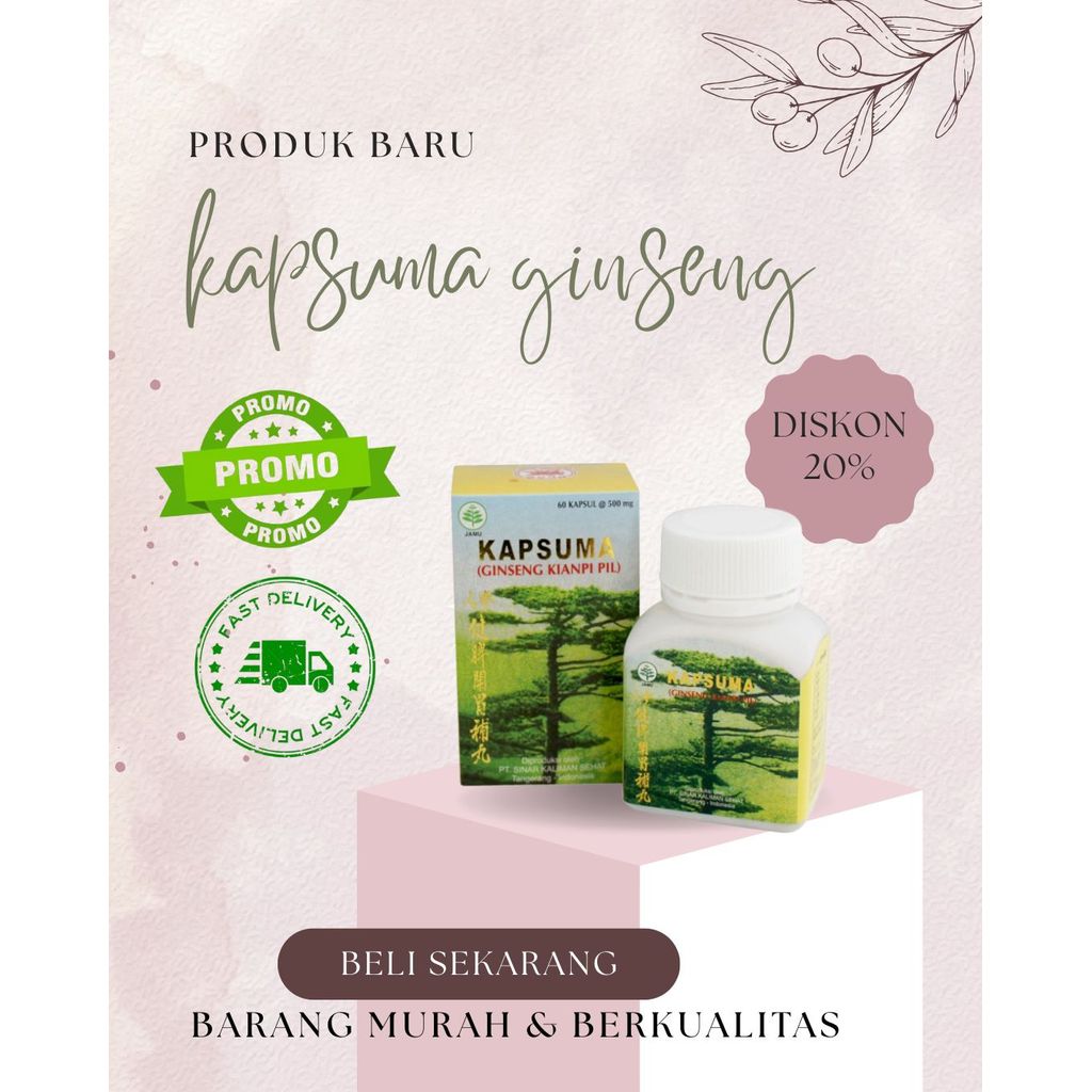 ready Kapsuma Ginseng Kianpi Pil PENGGEMUK BADAN KAPSUMA PILLL