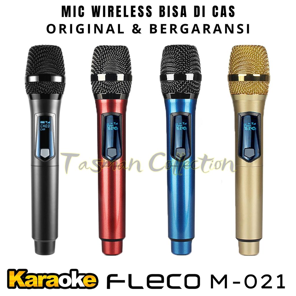 Terlaris 1pcs Mic Tanpa Kabel - Fleco MIC F-M021 Mic Profesional 1 Mic Wireless Microphone Karaoke |