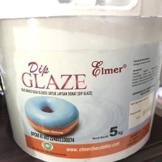 Elmer Dip Glaze - Topping Donat Blueberry / Bluberi 2x5kg - Gosend Only
