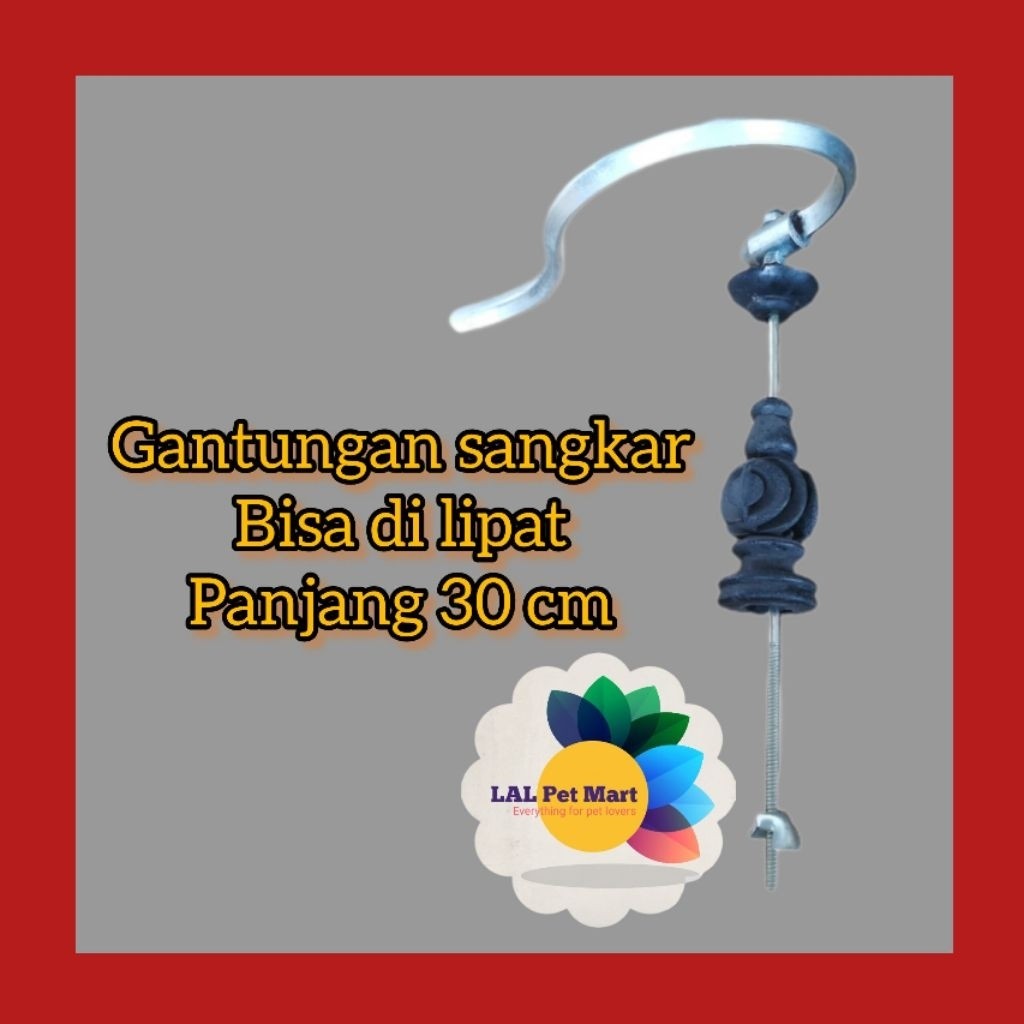 CENLUNG LIPAT GANTUNGAN SANGKAR KANDANG BURUNG BESAR PANJANG 30 CM