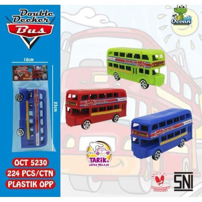 MAINAN ANAK BUS TINGKAT BIS TINGKAT / MAINAN MOBIL BUS DOUBLE DECKER