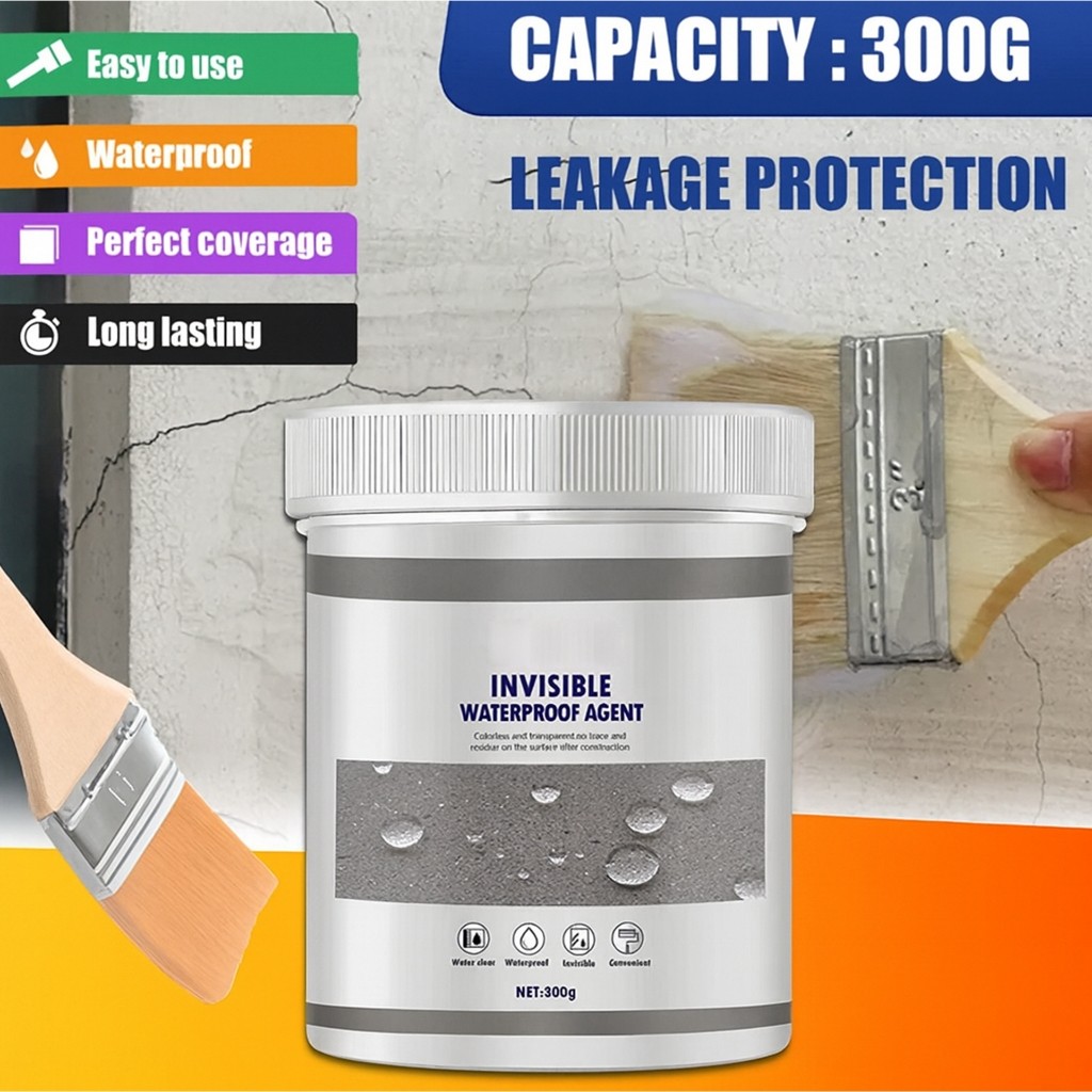 Lem Transparan 300gr Pelapis Anti Bocor Air Rembes Beton Dinding Tembok Genteng Asbes Waterproof Ins