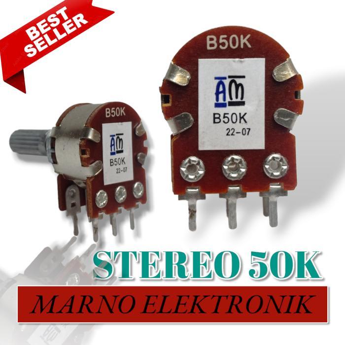 POTENSIO ROTARY STEREO 50K B50K 50 K KAKI 6 TERBAIK...