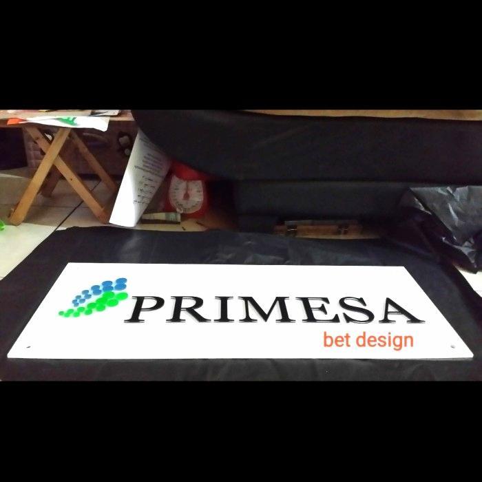 papan nama timbul, papan nama toko, kantor dan cetak logo - 40 x 20 cm