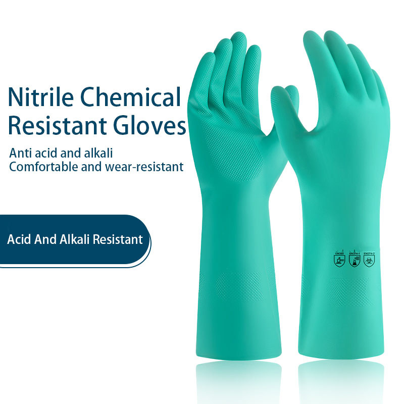 shwashing Gloves Rubber Latex Kiten Waterproof Washing Clothes Durable Oil Resistant Industrial Hous