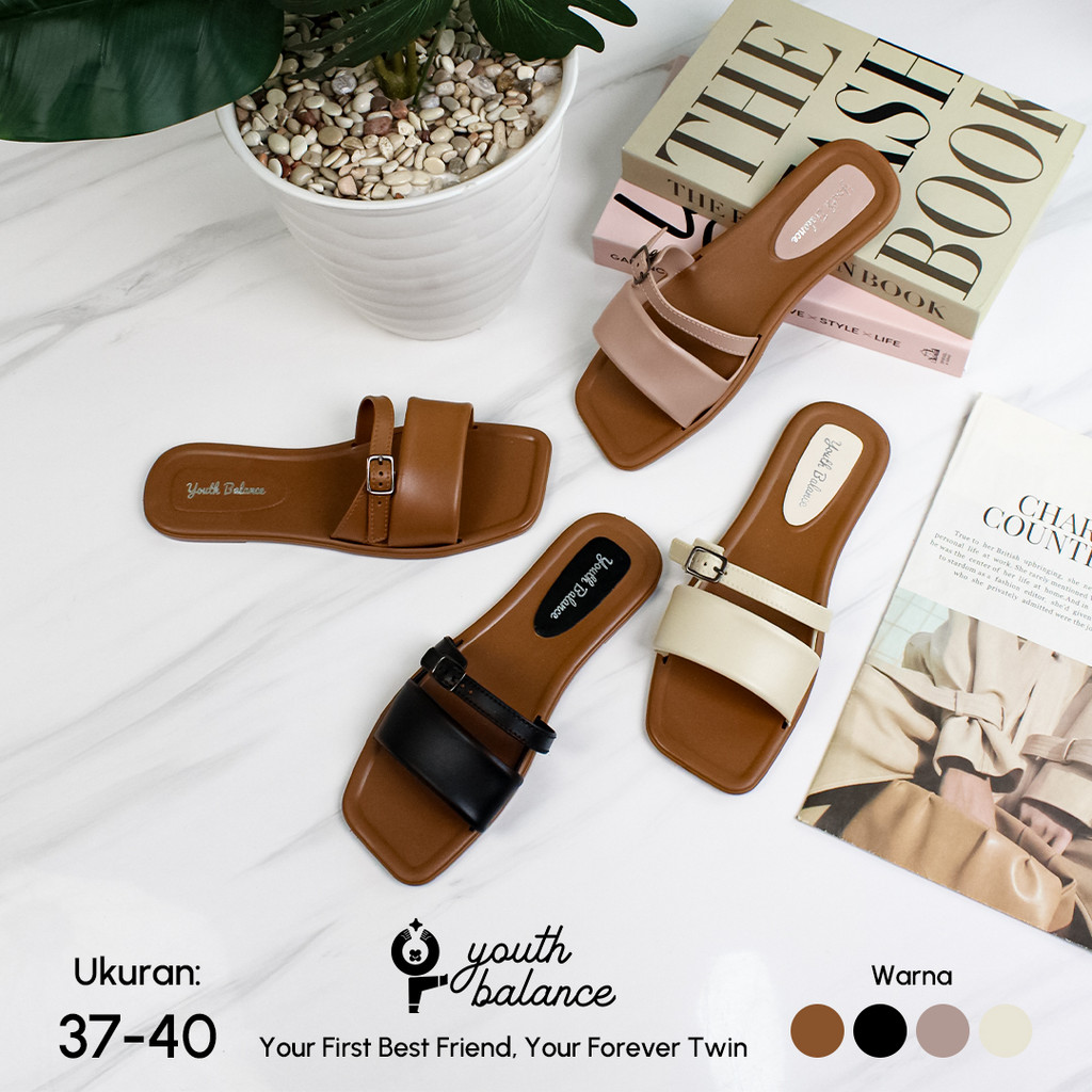 YouthBalance Sandal Slop Wanita Jelly Tali Gesper 028