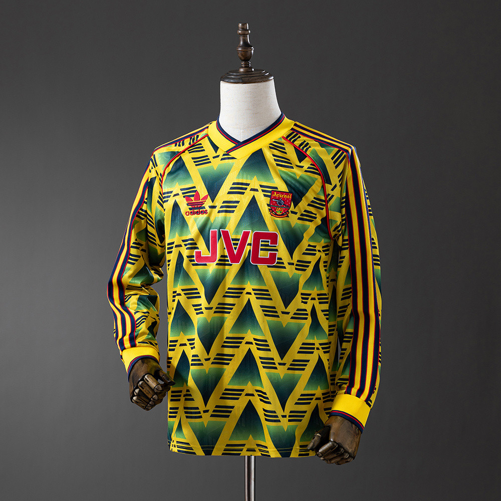 Jersey Retro Long Sleeve Arsenal 91/93 Away T shirt pria