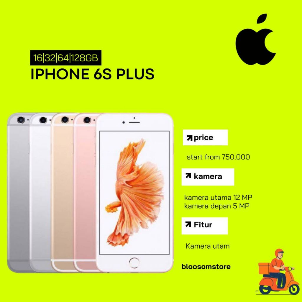 HP HANDPHONE IPHONE 6S PLUS SECOND ORIGINAL LIKE NEW BEKAS PEMAKAIAN WAJAR WIFI ONLY