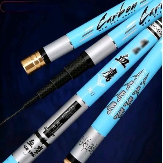 Joran Tegek Carbon Kaku Longteng - Panjang 270cm, 360cm, 450cm, 540cm Pancing - Longteng Biru, 270cm