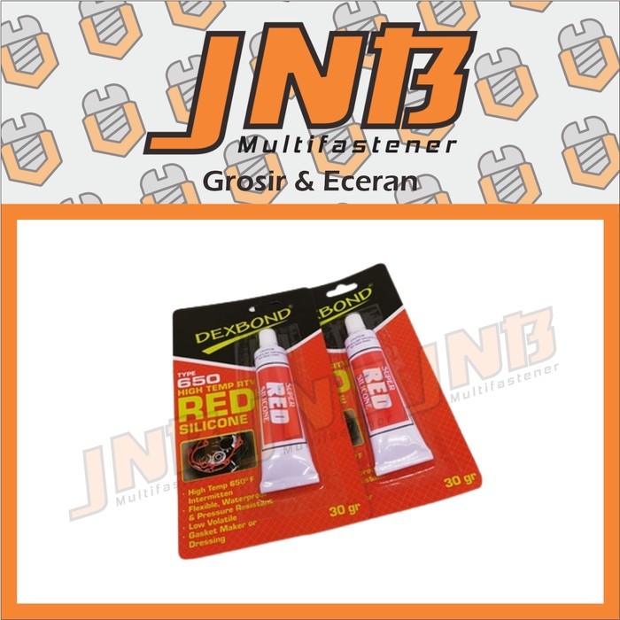 DEXBOND Red Silicone 30gr - Lem Merah - Lem Packing - Lem Gasket - Red Silikon