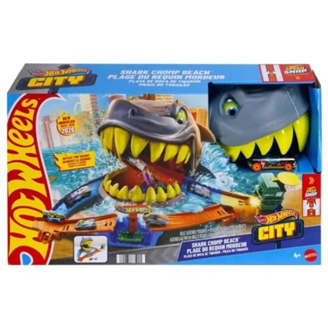 Hot Wheels HOTWHEELS City Speed Snap Shark Chomp Beach JHL96 GLC - Aniva