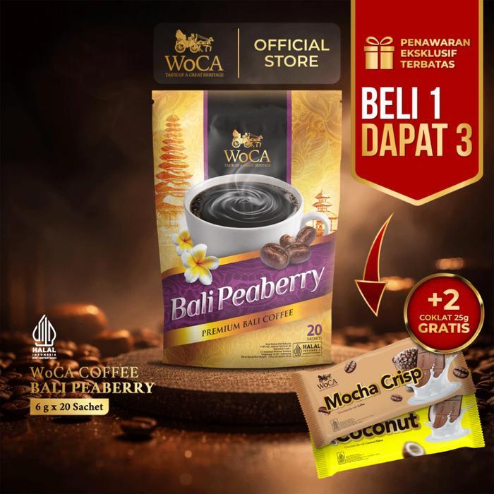 WoCA Kopi Bubuk Bali Peaberry 20 Sachets