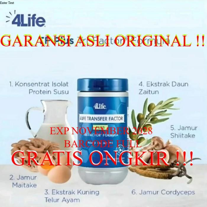 Ready PAKET 3 BOTOL 4LIFE TRANSFER FACTOR PLUS ASLI ORIGINAL 100% TRI FACTOR FORMULA ISI 90 CAPSUL B