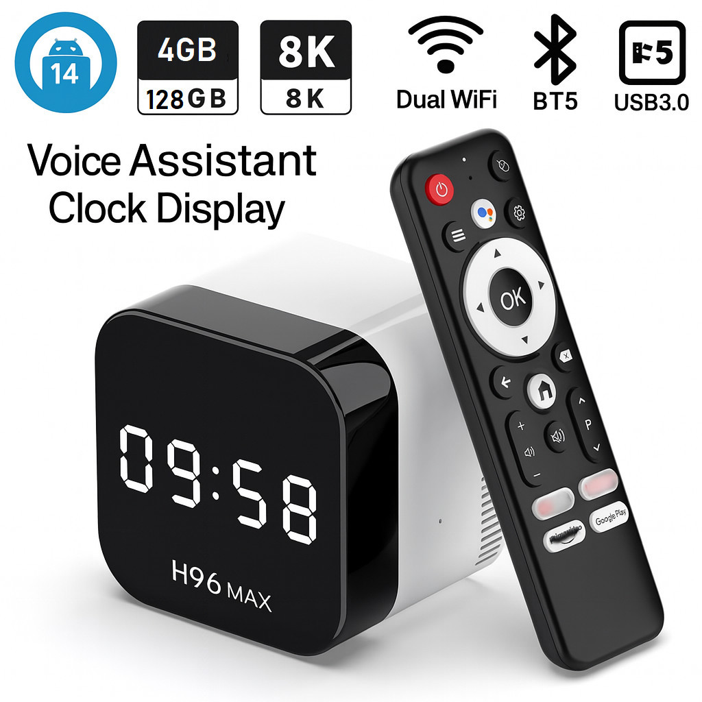 H96 MAX H728 4GB 128GB Android 14 TV Box