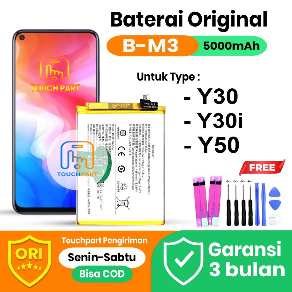 BATERAI BATRE VVO Y30 / Y30I / Y50 / BM3 B-M3 ORIGINAL Distributor (Lem&Obeng)