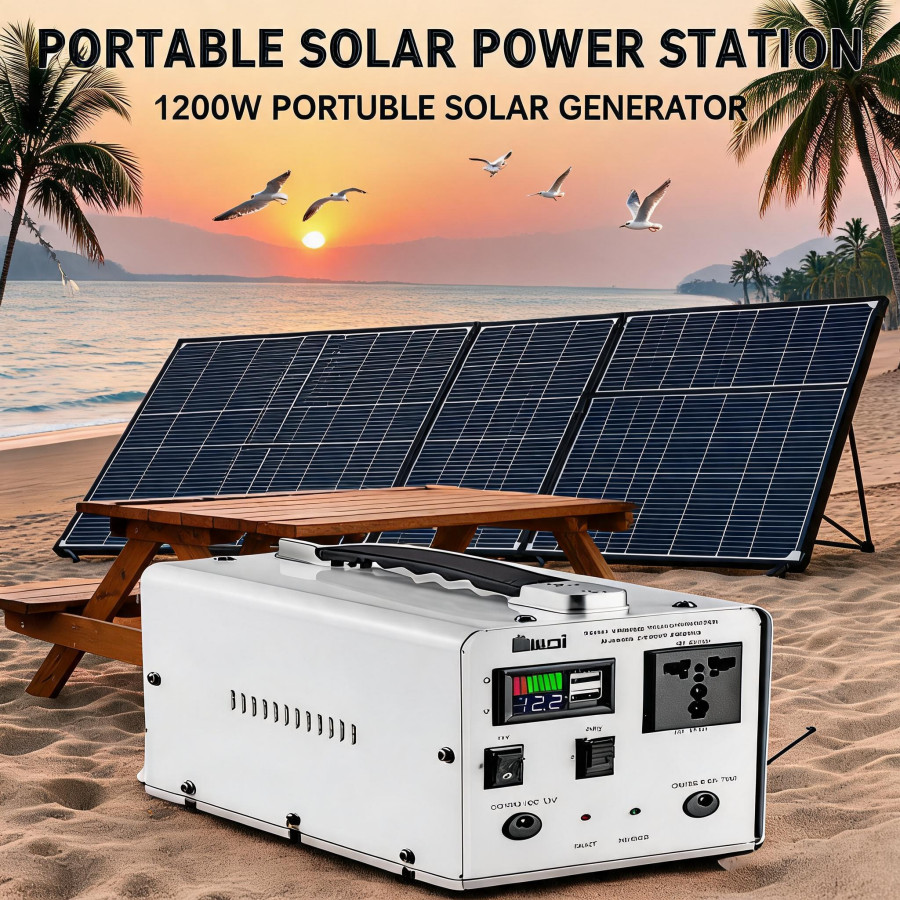 PORTABLE SOLAR PANEL GENERATOR KIT PEMBANGKIT LISTRIK TENAGA SURYA