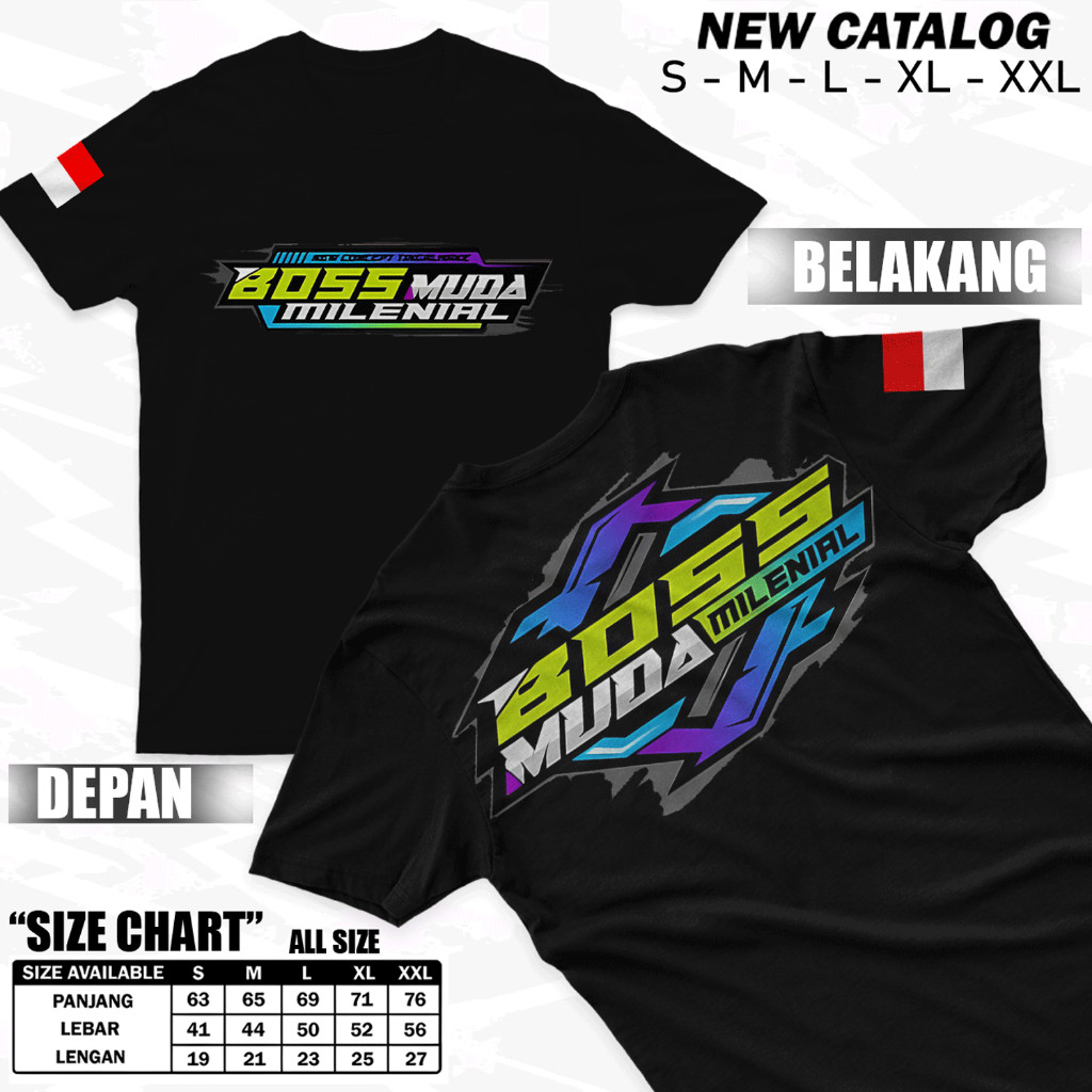 - KAOS BOSS MUDA MILENIAL KAOS DISTRO BOSS MUDA , KAOS ADEM, KAOS COTTON COMBED 30S , KAOS BOSS MUDA