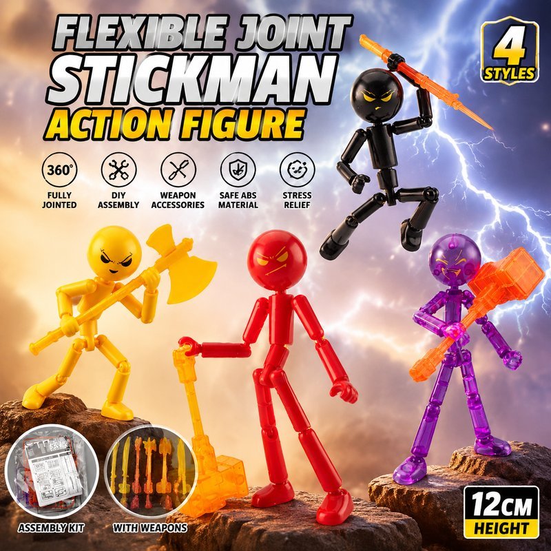 Stickman figur Action figures artikulasi Mainan artikulasi Dummy action figur Mainan dummy action fi