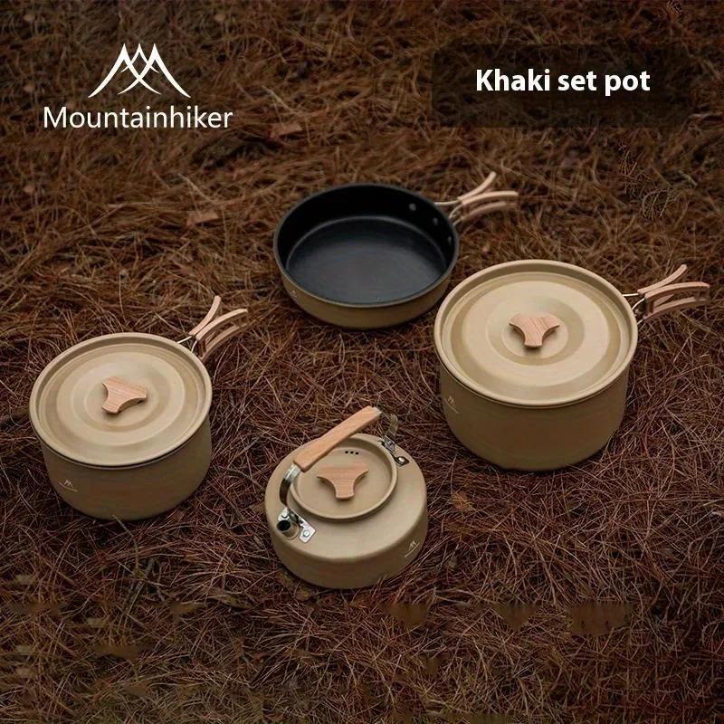 Mountainhiker new set pot kettle outdoor pots and pans stove camping equipment cooker cooker cooker 