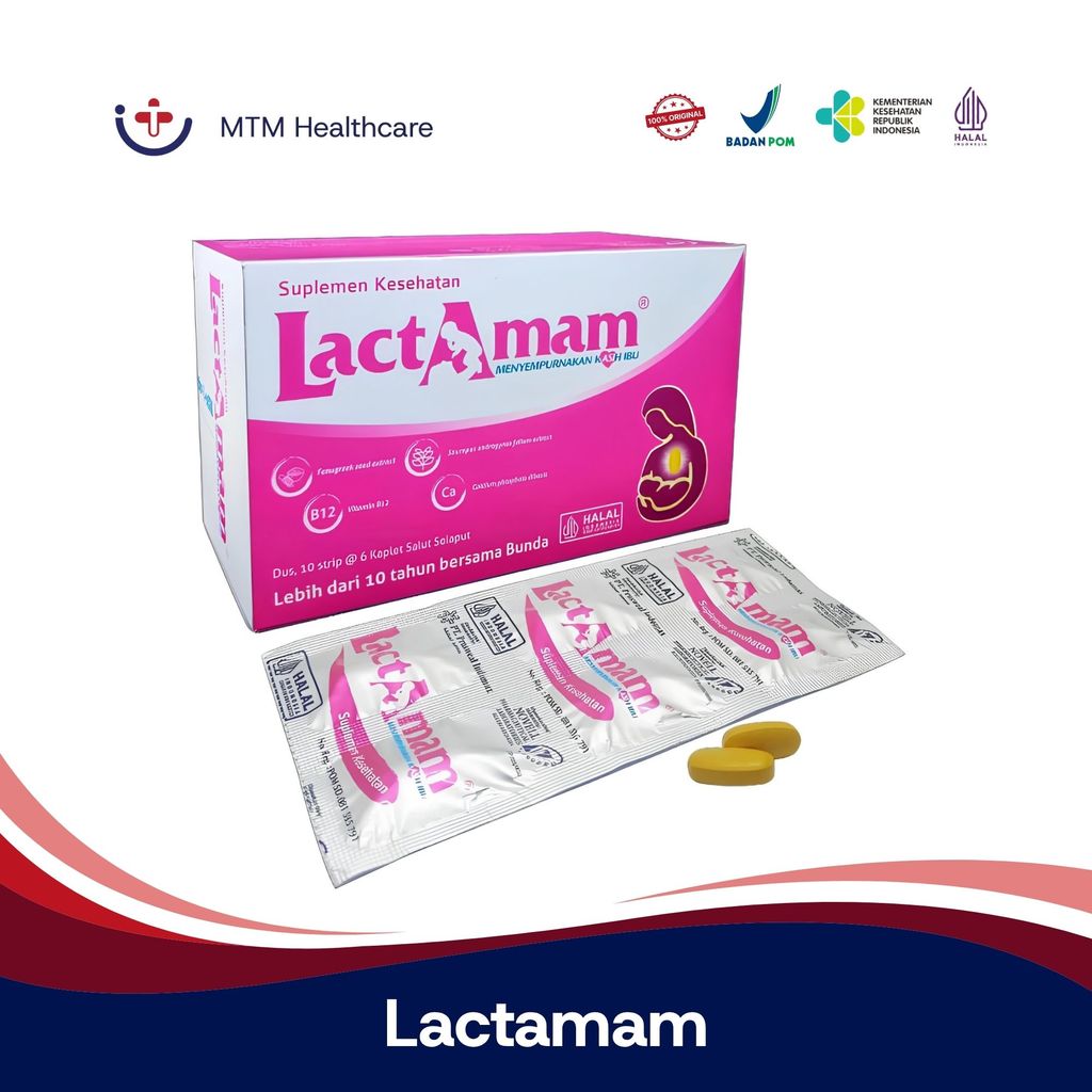 Lactamam (60 TAB) Vitamin Asi Bosster Ekstrak Alami ASI