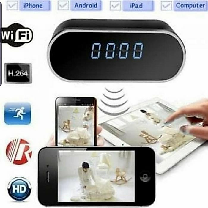 JAM SPY WIFI WIRELESS IP CAMERA CCTV JAM MEJA 1080P