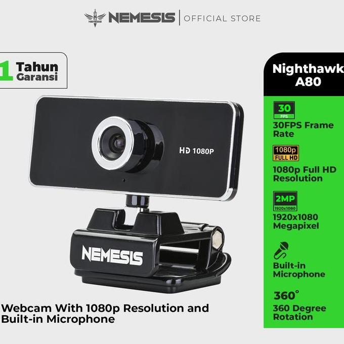 Pilihan - Nemesis Nemesis A80 Night Hawk Streamer Webcam Hd 1080P