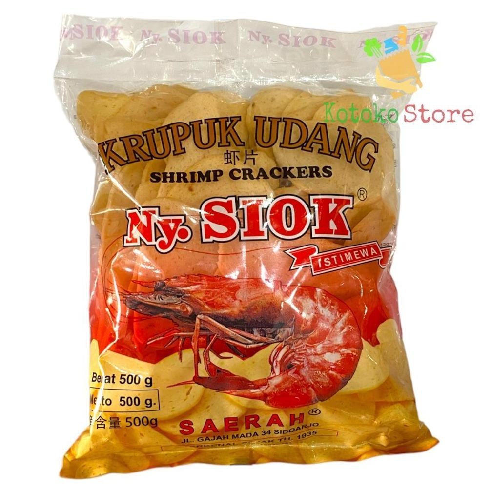 KERUPUK UDANG OVAL NY. SIOK / NY SIOK KERUPUK UDANG OVAL 500GR