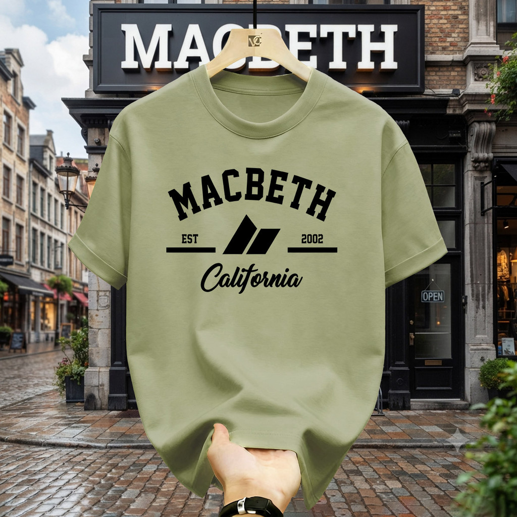 Kaos Macbeth Pria T Shirt Distro Sage Green 100% Original Model Terbaru 2026 Cotton Combed 24s Asli 