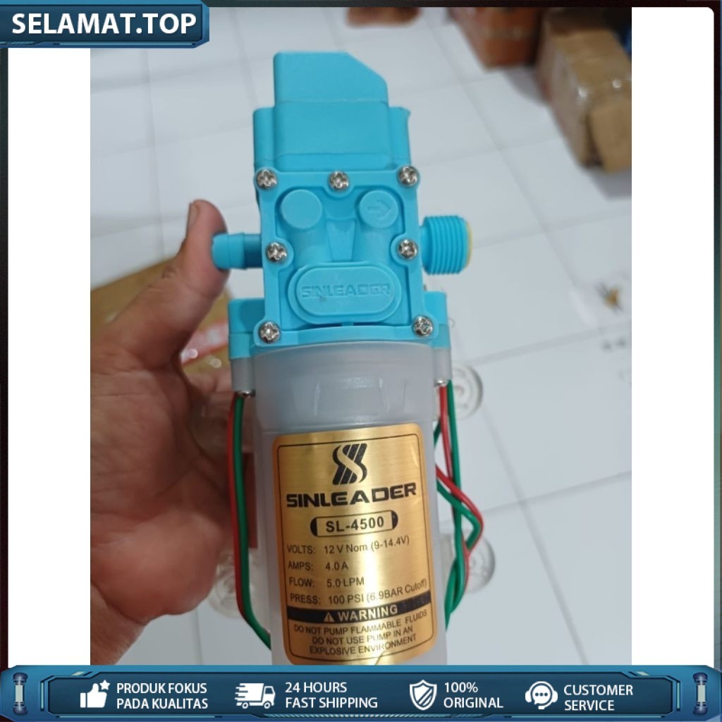 Pompa DC Dinamo Sprayer elektrik Sinleader Transparant 4949 - Otomatis Bertekanan tinggi