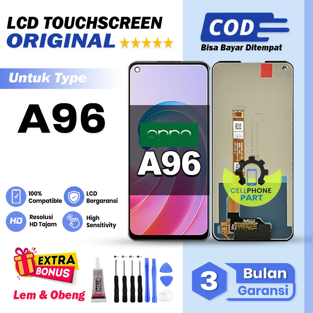 LCD FOR OPPO A96 Original Touchscreen Fullset ori asli COD