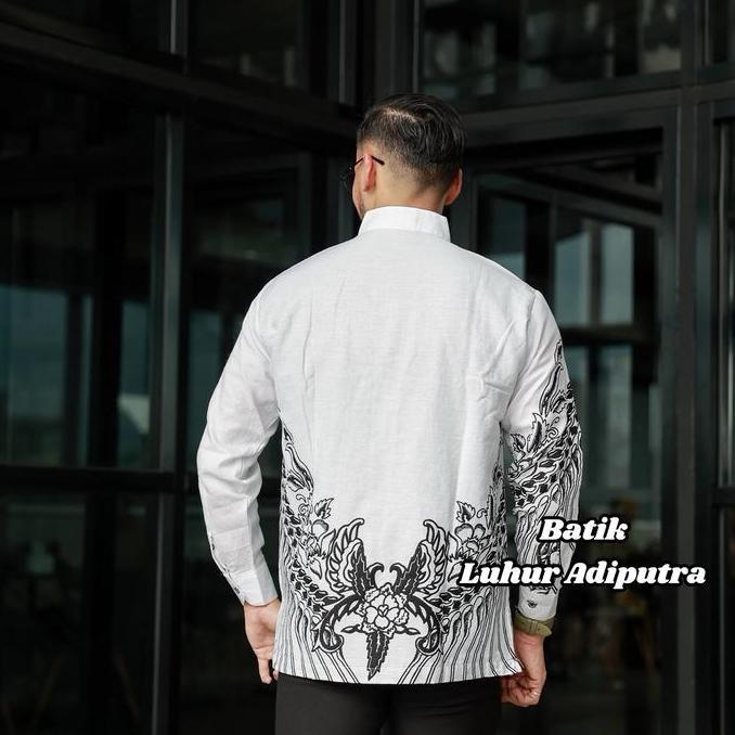 Btk - Batik Koko Bahan Dobby Putih Krah Shanghae Anak Muda Luhur Adiputra