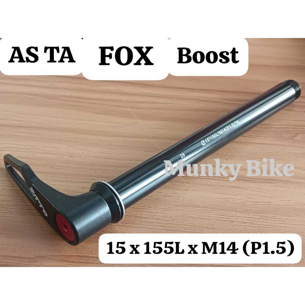 Foto ZTTO AS TA Thru Axle Shaft Fork FOX Boost 15x110 ulir drat 1.5 medium Quick Release QR Alloy Poros Sepeda