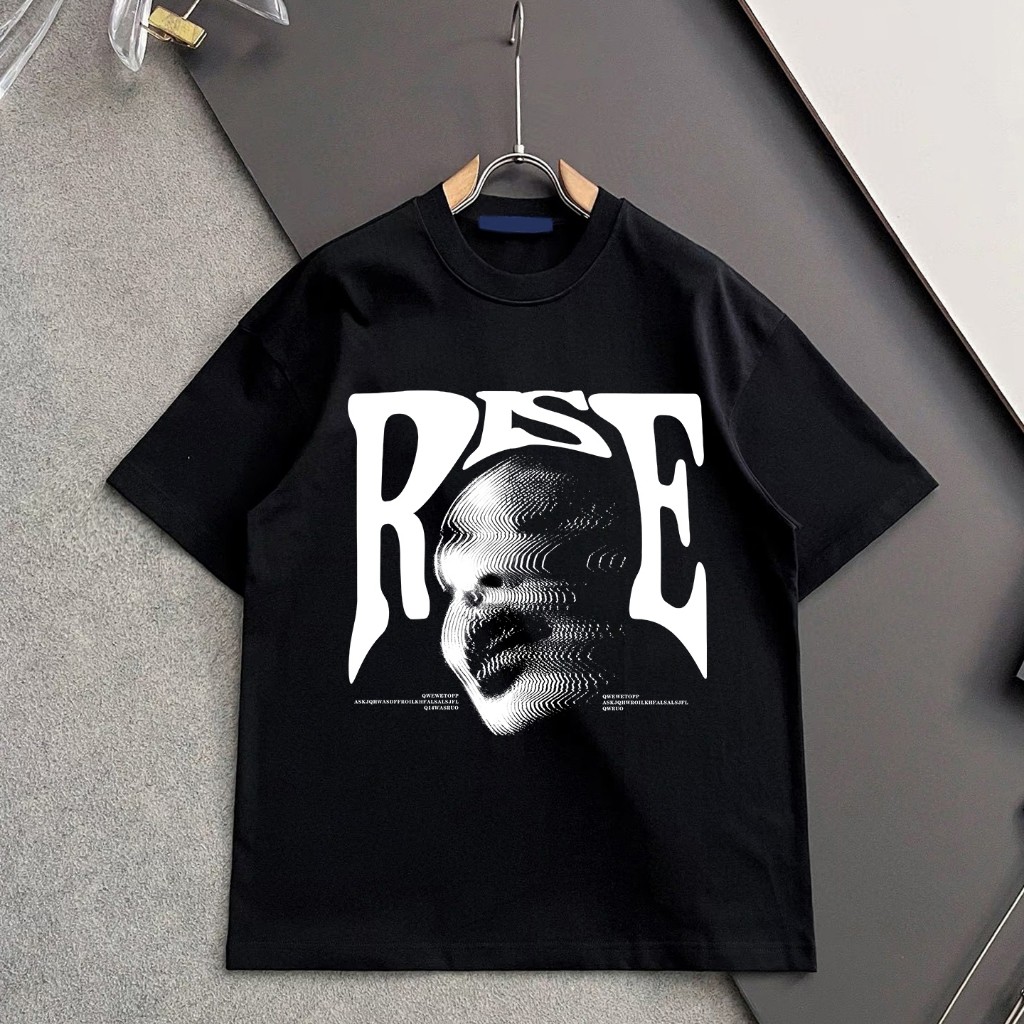 Rise Mode Korea kaos pria wanita T-shirt oversize t shirt distro
