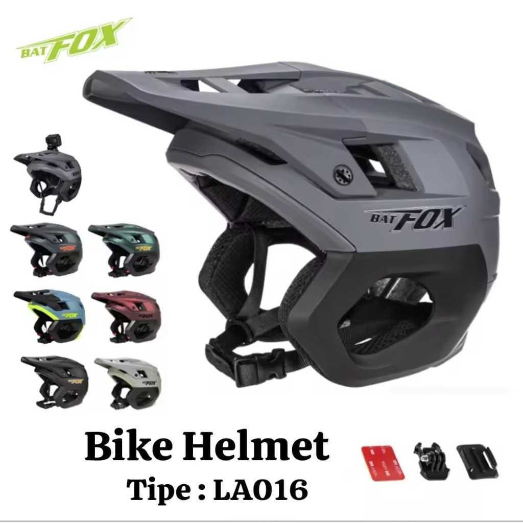 Foto Batfox Helm Sepeda MTB 3/4 Mtb Half Helmet Mountain Bike Race Integrated Ear Protection mirip DropFrame Semi Full Face Enduro Downhill BMX