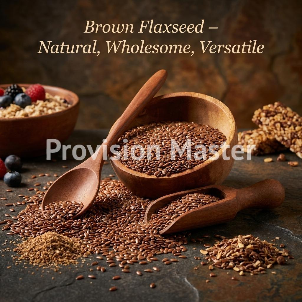 Brown Flaxseed / Biji Rami Coklat 1 kg Biji Premium untuk Smoothies, Roti, Granola, dan Menu Sehat