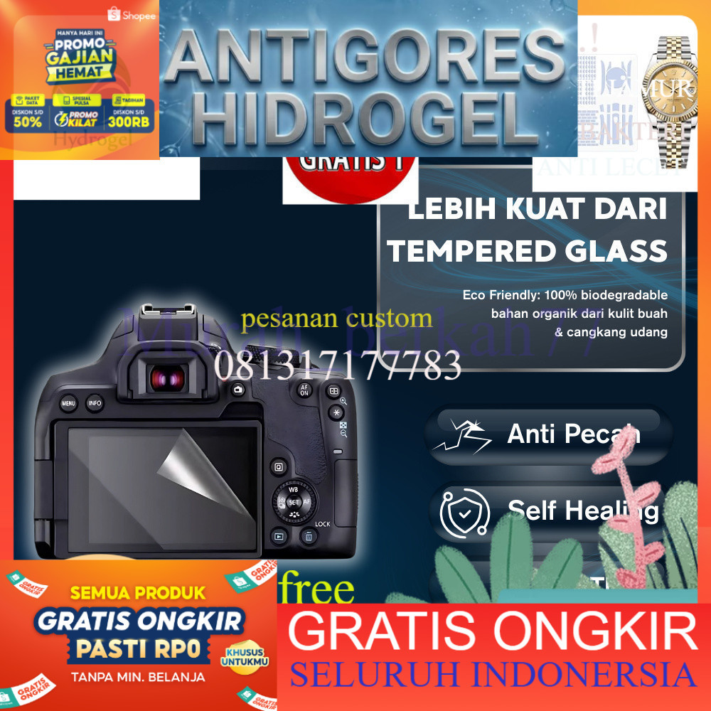 ANTIGORES HYDROGEL UniGet Hydrogel Bio Genesis Screen Protector Pelindung Layar Kamera DSLR Mirrorle