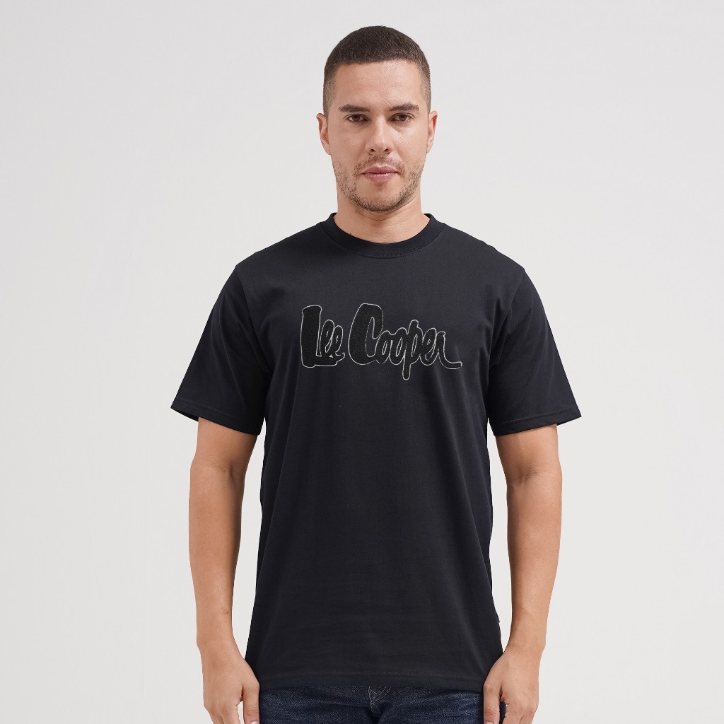 Lee Cooper T-Shirt Bold Logotype Black