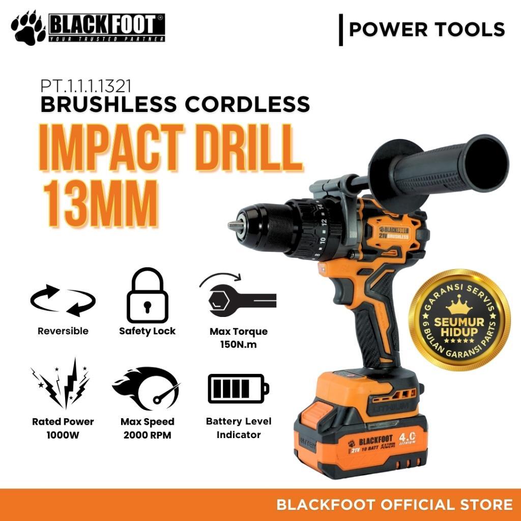 Blackfoot Cordless Impact Drill 13MM Brushless Cordless 2000 RPM