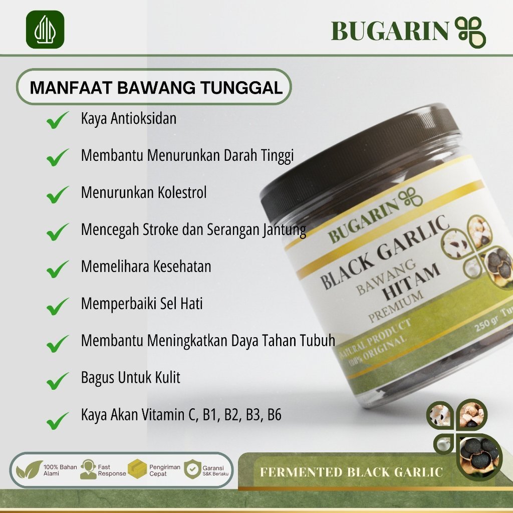 SEHAT CERIA Black Garlic Bugarin Herbal Alami Untuk Jantung & Imunitas