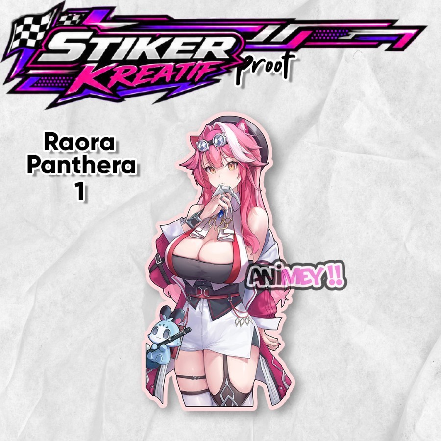 Stiker Raora Panthera Hololive / Sticker Anime Waterproof