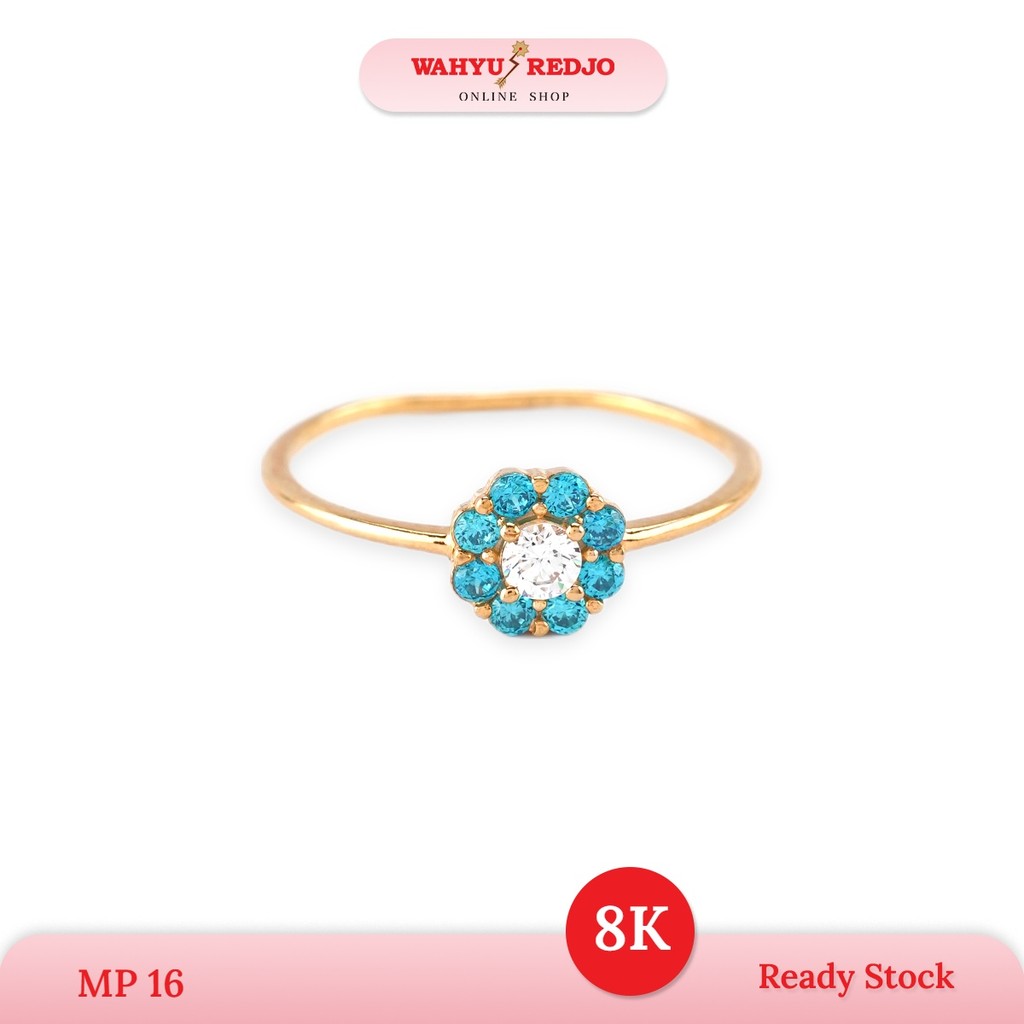 WAHYU REDJO - CINCIN BUNGA MATA BIRU UBS 8K EMAS ASLI 100% PAMERAN