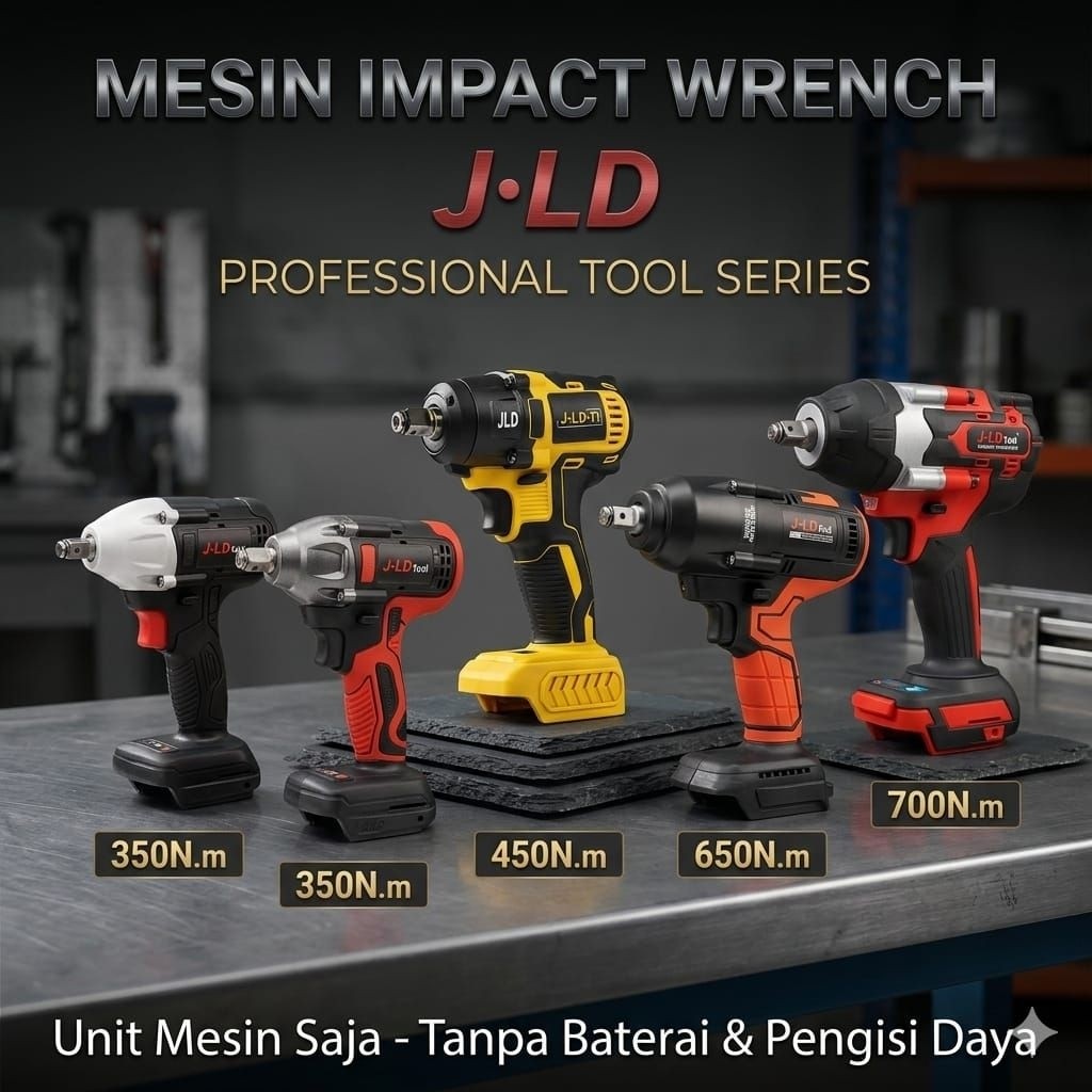 JLD-II JLD Impact Cordless Impact Wrench Brushless 350nm 450nm 650nm 700nm impact UNIT ONLY Mesin Bo