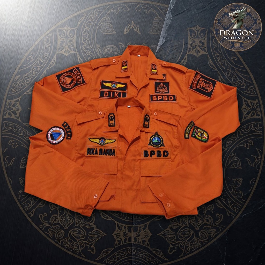 BPBD / BASARNAS baju pdl Bahan DRILL Bonus cutom Bordir 3D komputer Ready Stok Express