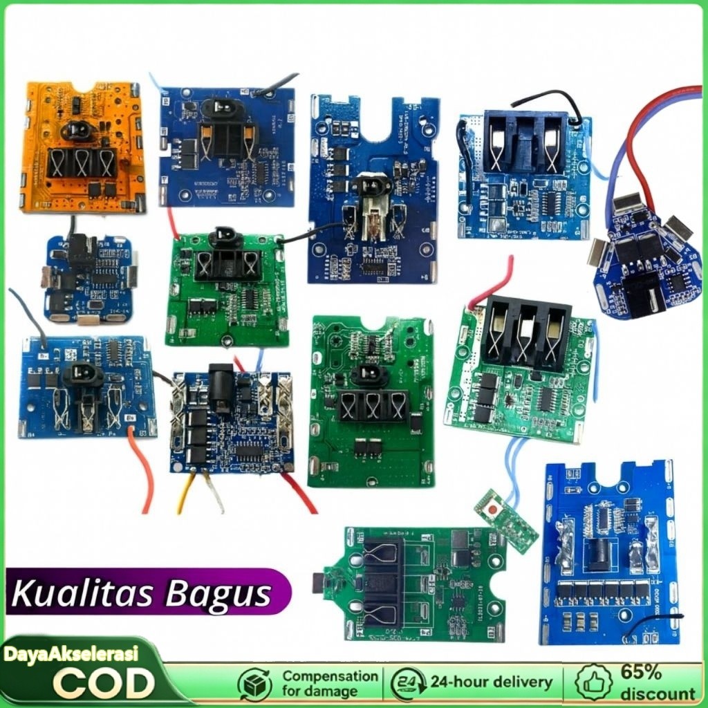 Modul Bms 4s 5s 10s 15s baterai bor impact gerinda 18v 20v 21v 36v 48v 12v 88v 98 188 volt cordless 