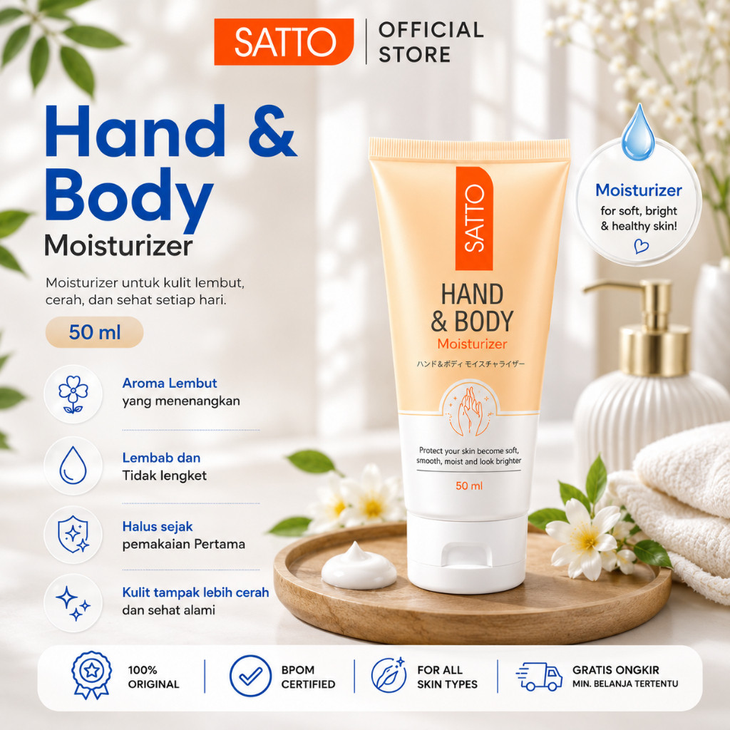 Satto Hand & Body Whitening Moisturizer Handbody Moisture Skin
