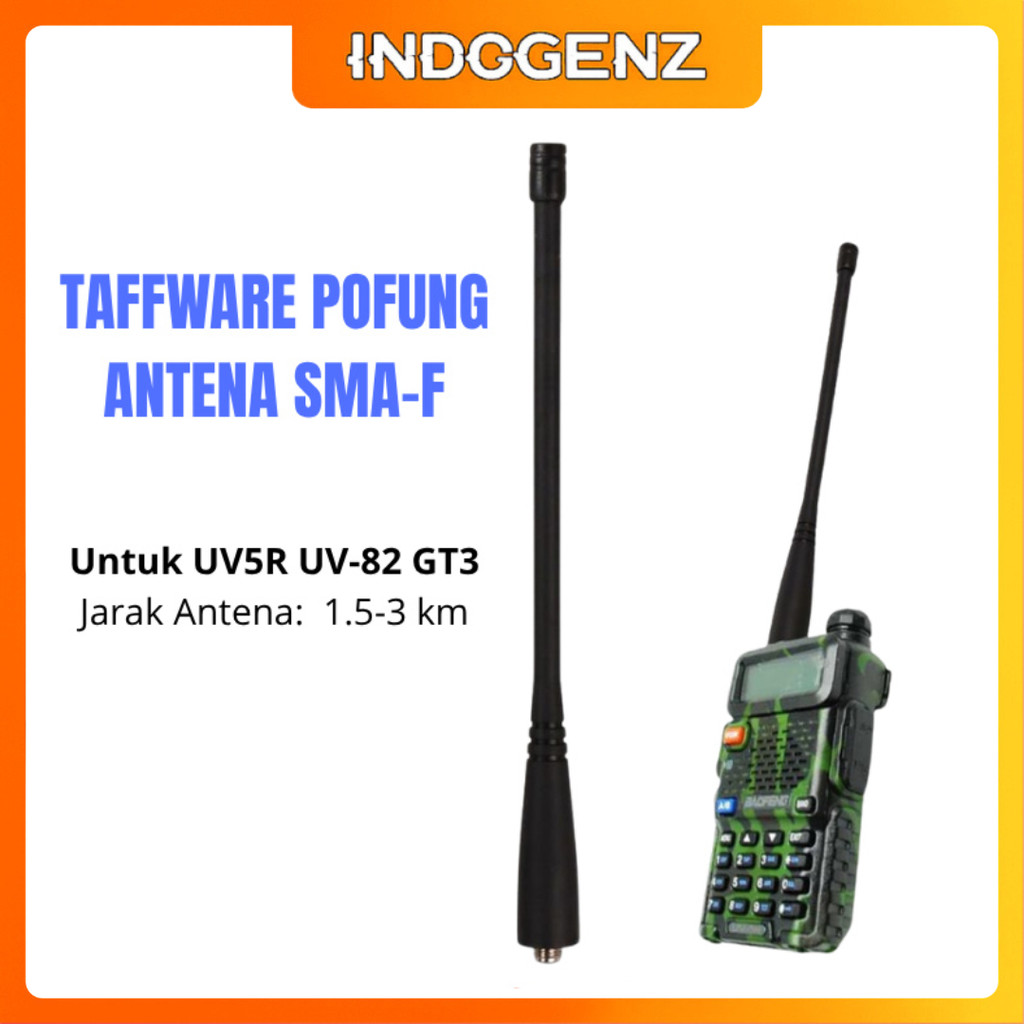 Antena HT Walkie Talkie Pofung Antena SMA-F Penguat Sinyal Jernih Jangkauan Outdoor